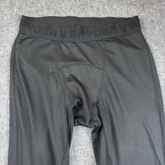 SPYDER ACTIVE Mens Black Fleece Lined Baselayer Pants Long Underwear size: Large - Picture 4 of 10